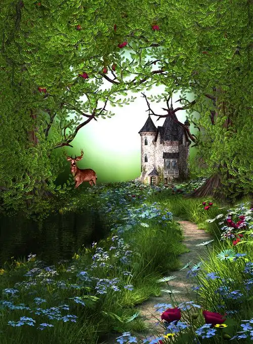 关键词 : 仙境,卡通,梦幻,森林,绿色,城堡,小鹿,浪漫