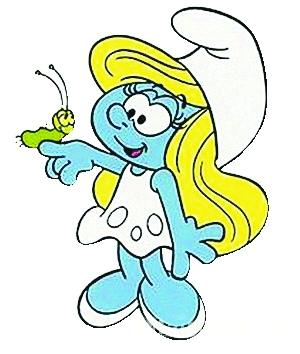 蓝精灵蓝妹妹简笔画