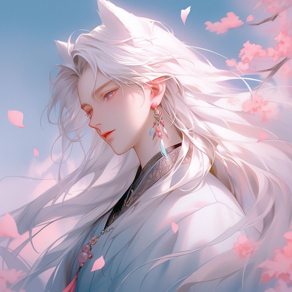 情侣头像|仙仙的狐狸02 这组狐狸耳恋人头像,不仅仙气十足,更带有