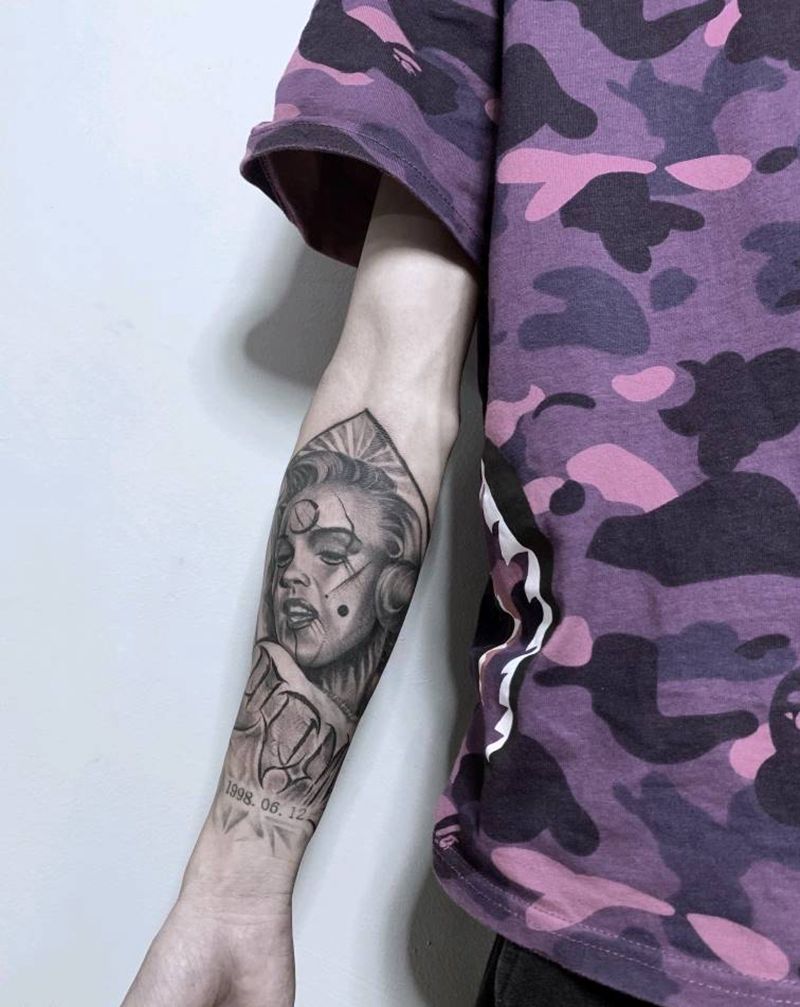 欧美风纹身图片_手部手臂欧美写实花体字纹身图案