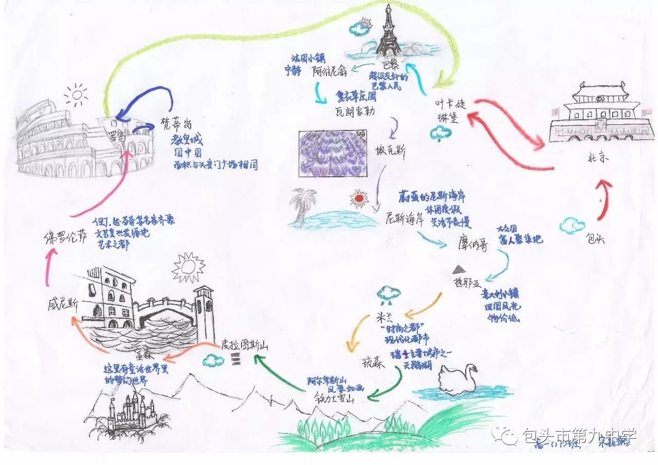 优秀作品:b手绘路线图优秀作品:c旅行感想展览活动现场