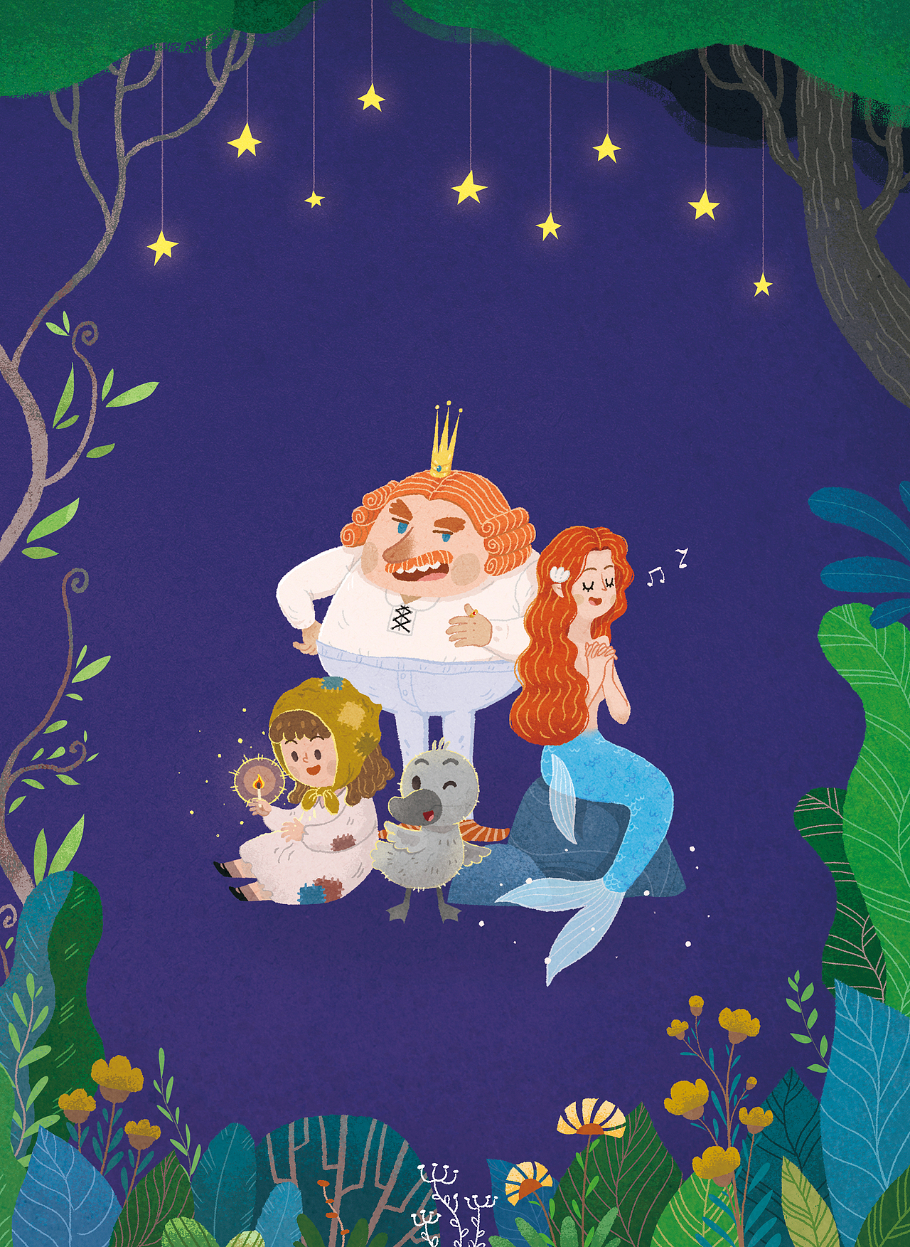 7原创作品插画儿童插画安徒生童话儿童绘本《稻草人》叶圣陶 童话书