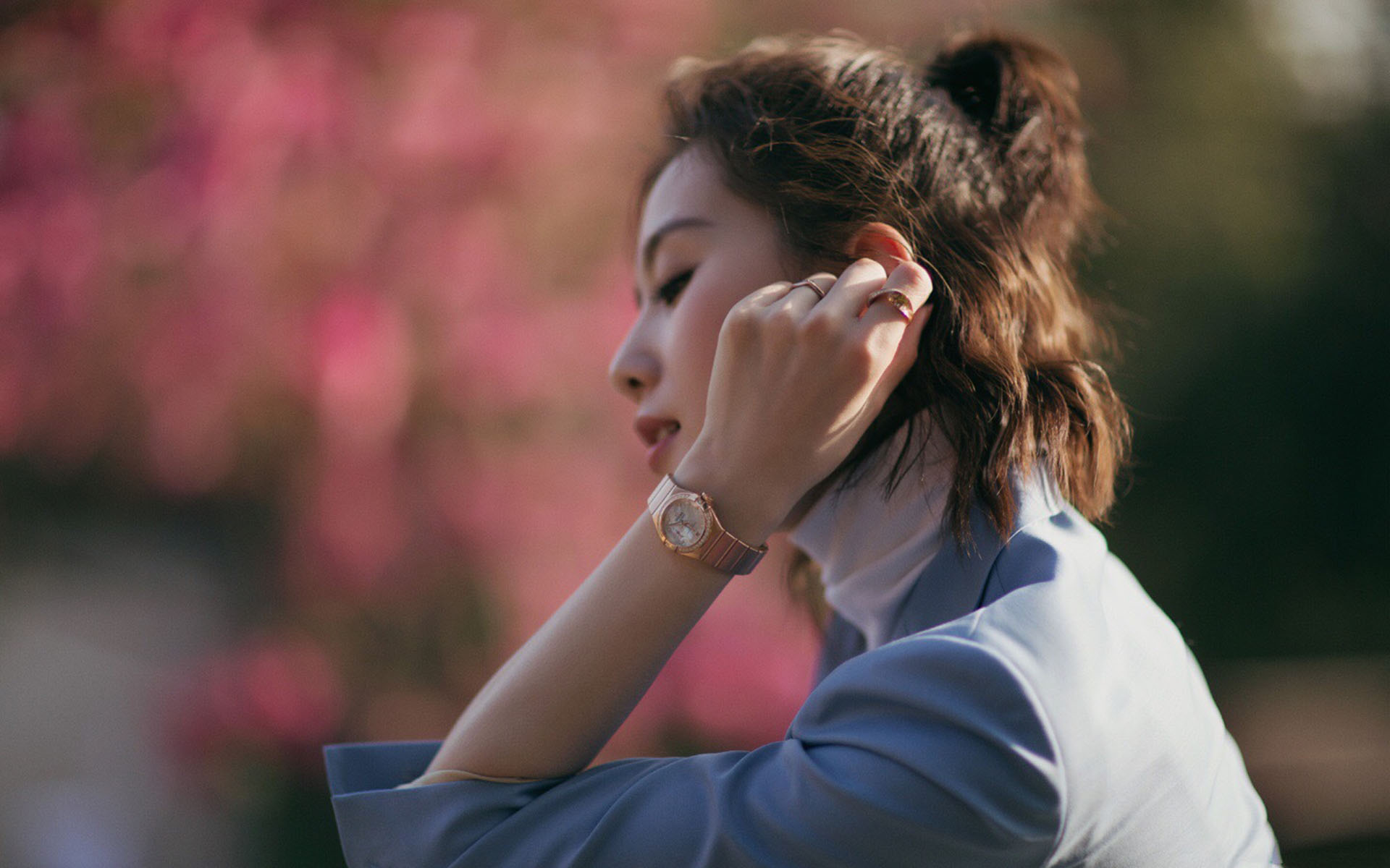 刘诗诗精美侧颜杀高清桌面壁纸