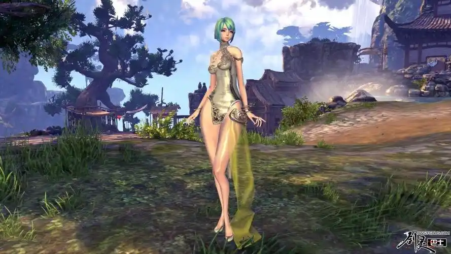 剑灵韩服白青山脉版本全新天族女时装展示(8)