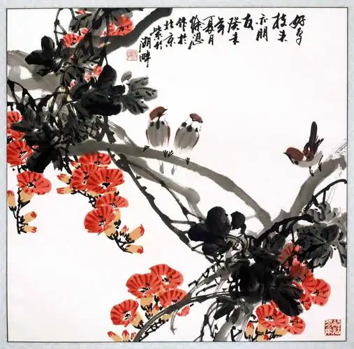 【引用】中国花鸟画研修院常务副院长--徐湛的花鸟画