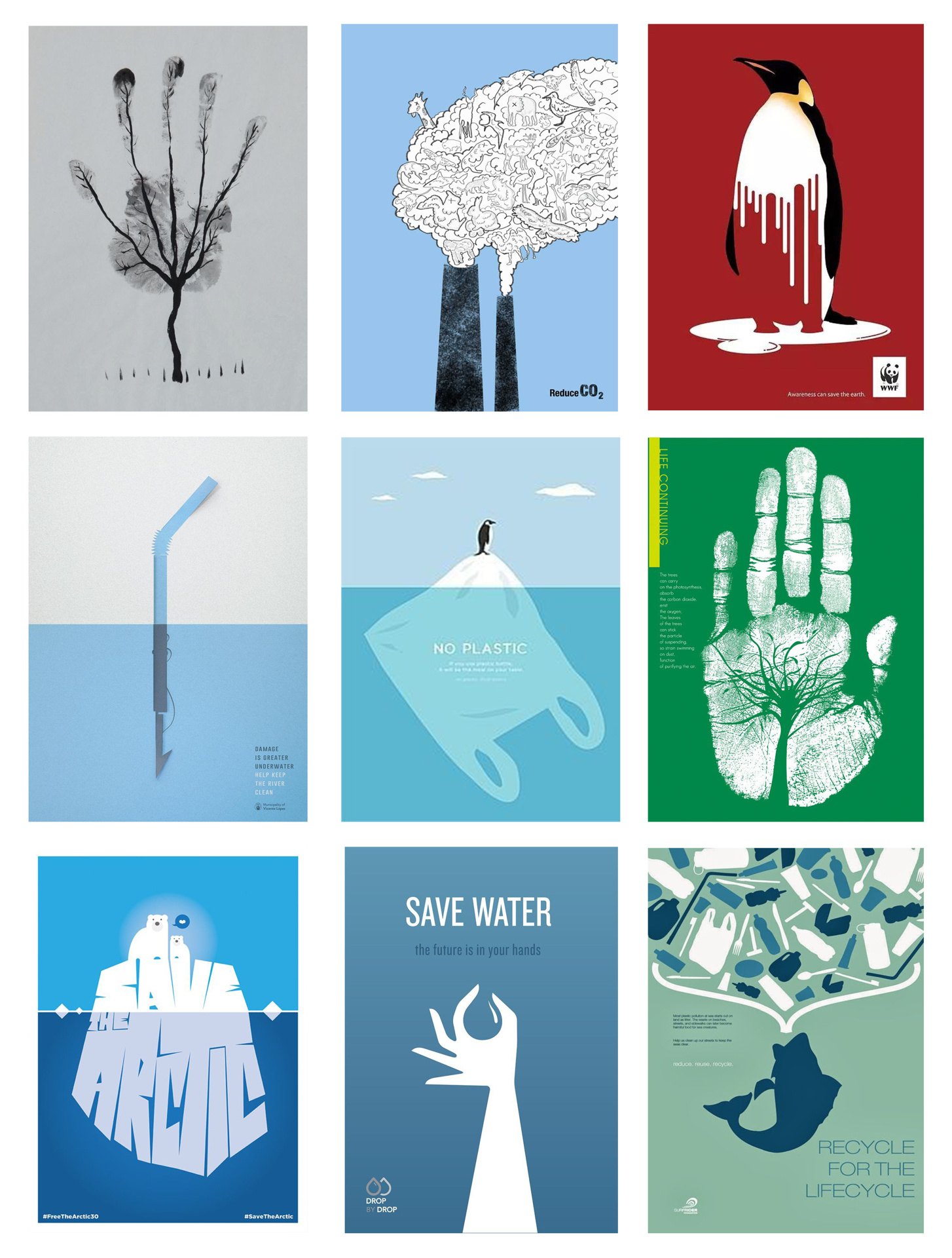 公益海报|环保主题海报设计创意分享 图片来源于pinterest 侵删