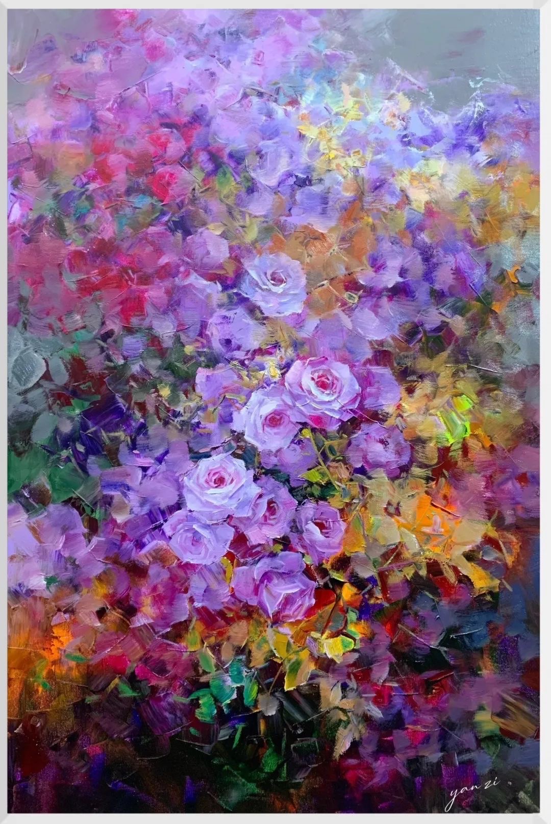 油画家晏子《玫瑰》系列作品-市场观察-雅昌艺术市场监测中心