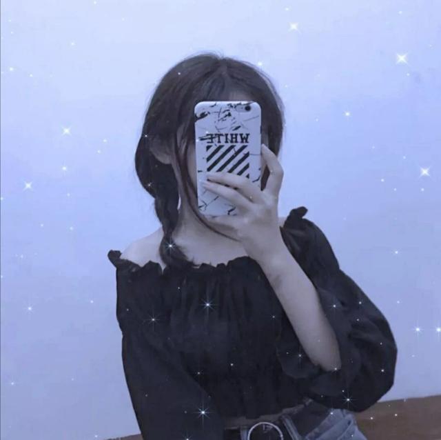 超可爱滤镜闪闪女生遮脸头像