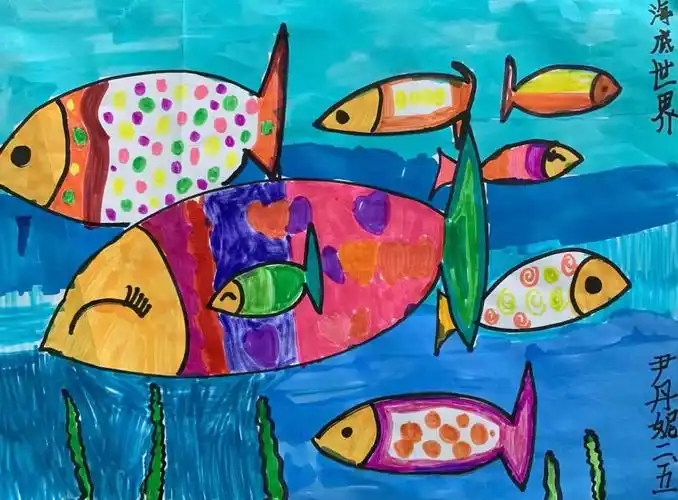 二年级下册美术作业展……………………第二课《重重叠叠》