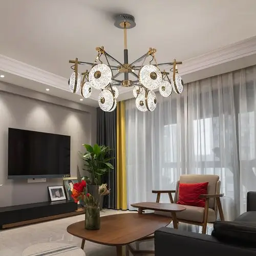 网红轻奢大气2021年新款餐厅现代简约北欧欧风卧室客厅吊灯