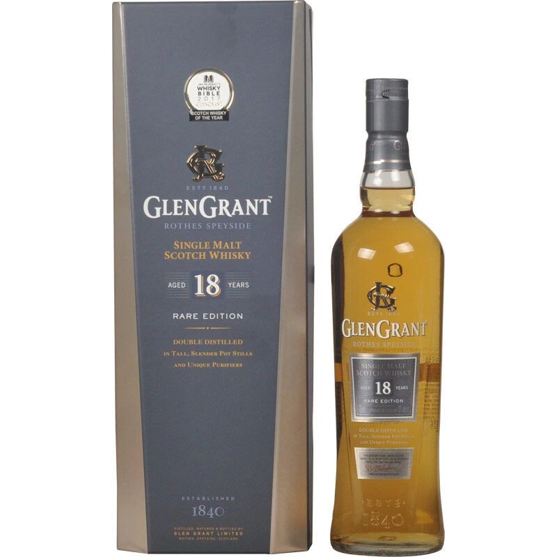 格兰冠18年单一麦芽苏格兰威士忌 glen grant aged 18 years rare edi