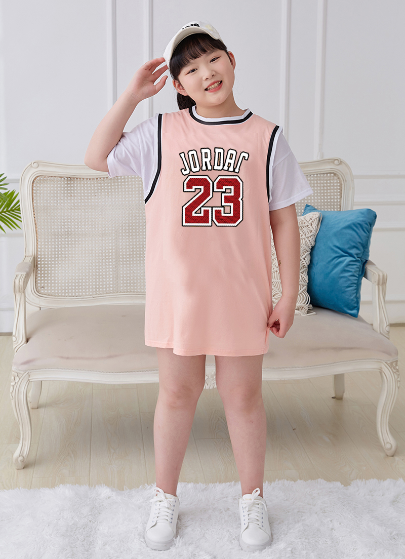 12岁大童胖女装中长款短袖加肥加大胖女童初中学生1