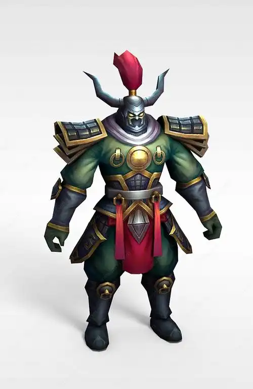 凤舞三国游戏人物动漫角色战士3d模型