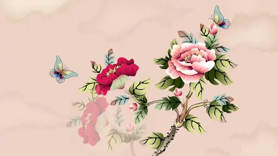 中国风水墨画矢量图片壁纸 05 1920*1080