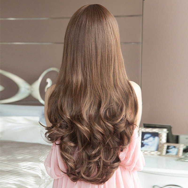 正品假发女长卷发大波浪大卷烫发长发头套光头逼真仿真时尚全头假