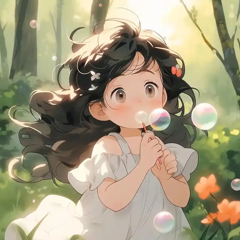 情侣头像|一起吹泡泡系列010101.#ai绘画 #情侣头像 - 抖音