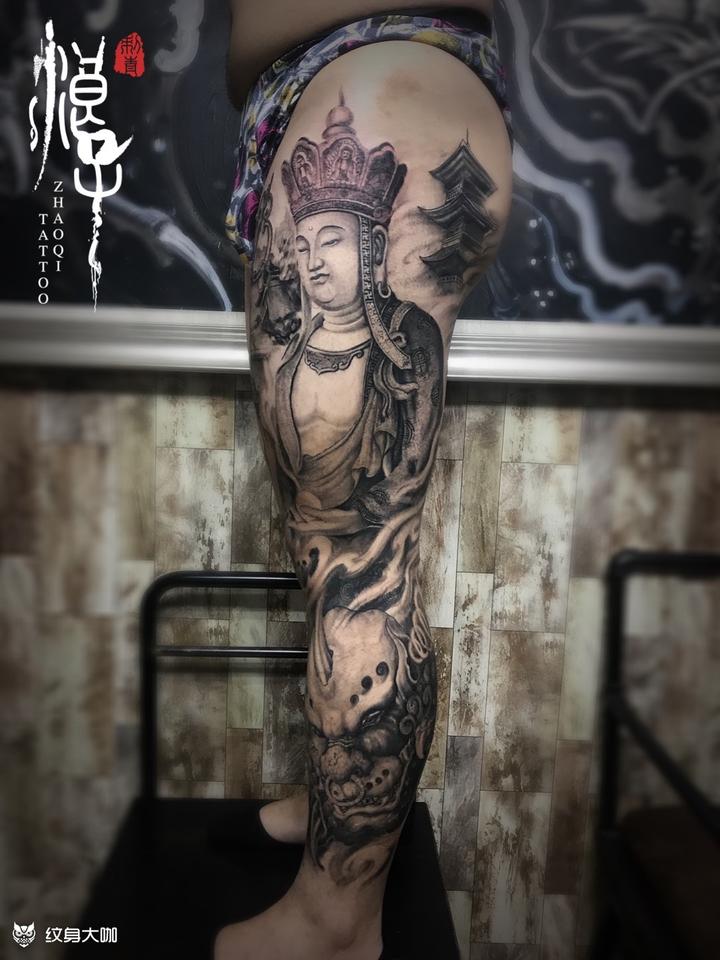 地藏王菩萨_纹身图案手稿图片_赵奇的纹身作品集