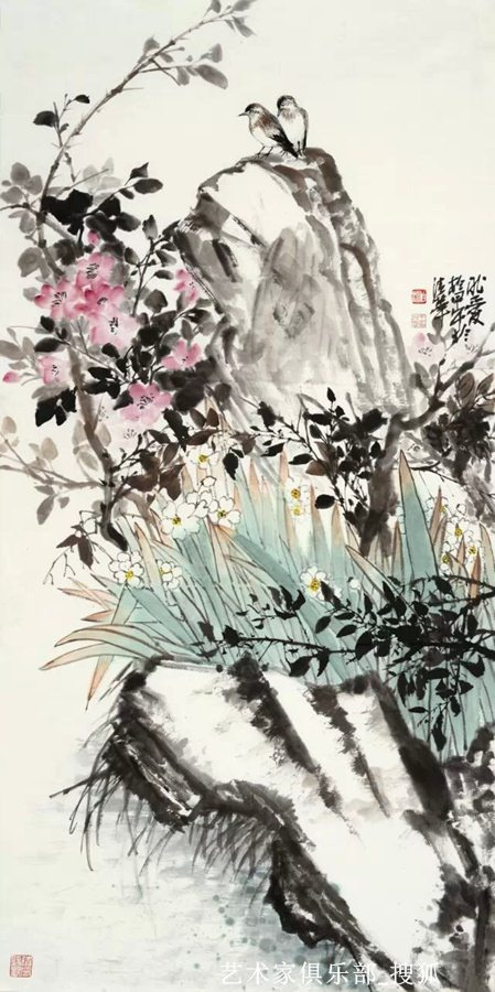 王兆爱花鸟画作品赏析