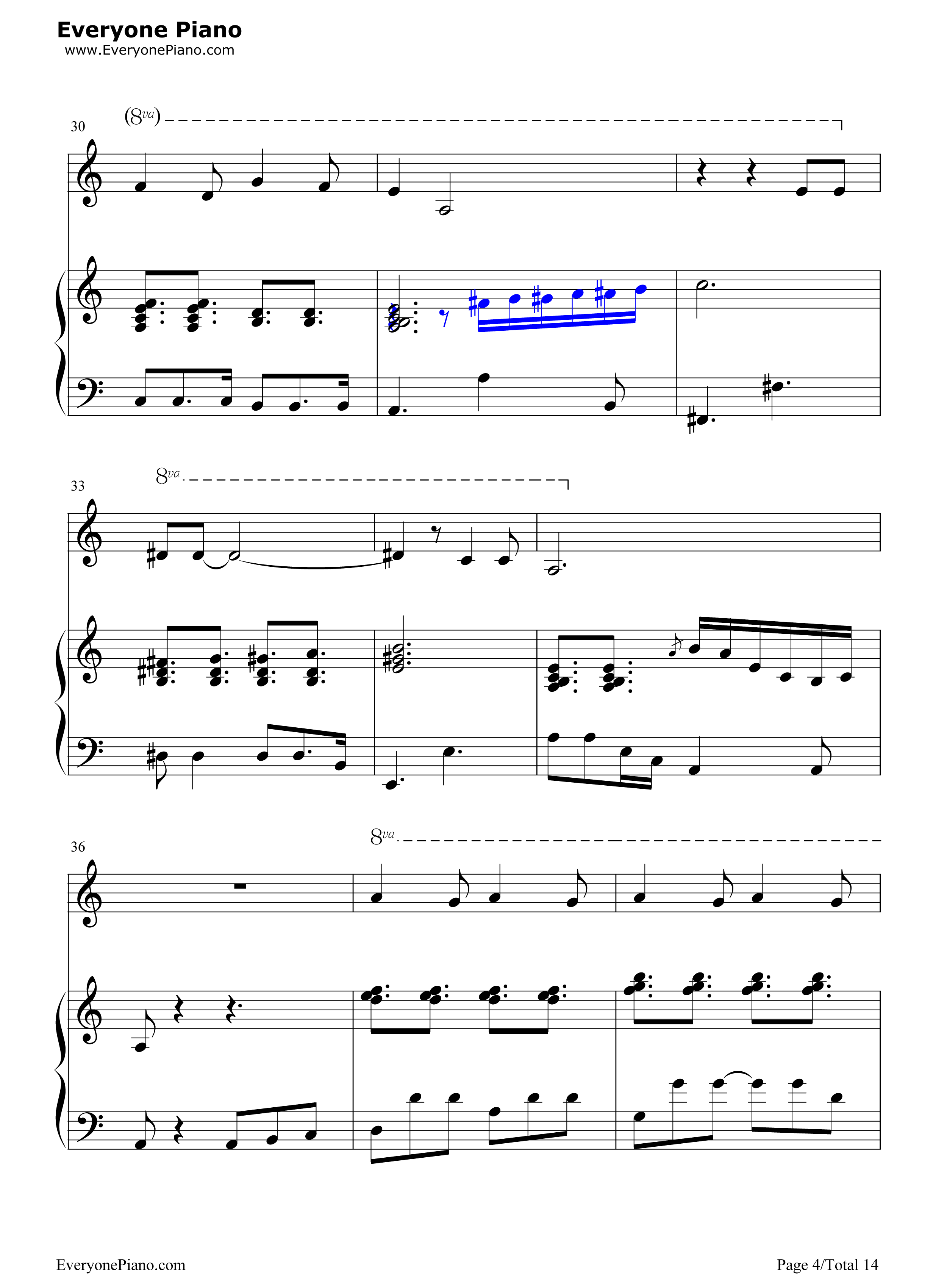 我要我们在一起-邓紫棋五线谱预览4