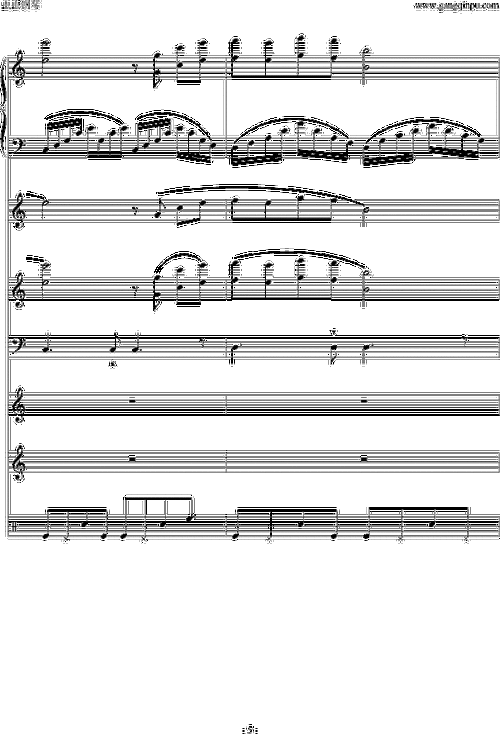 小雨写立可白ii 文武贝编曲版 周杰伦 钢琴谱 五线谱