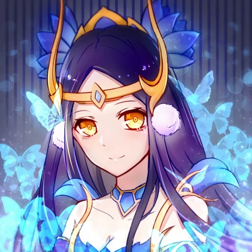 王者荣耀动漫二次元可爱五黑头像荡秋千的貂蝉仲夏夜之梦