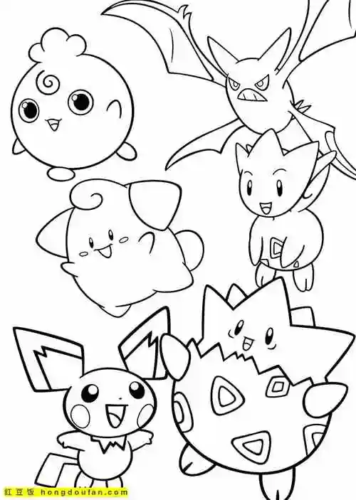 红豆饭小学生简笔画大全