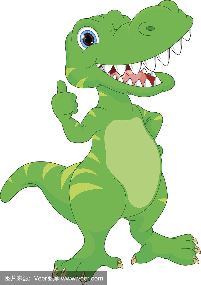 卡通可爱的恐龙