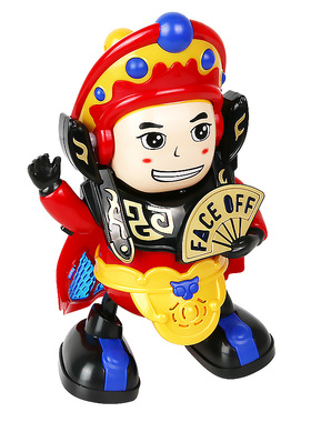 抖音同款电动川剧变脸娃娃1-3岁半2男女孩自动变脸机器人公仔玩具