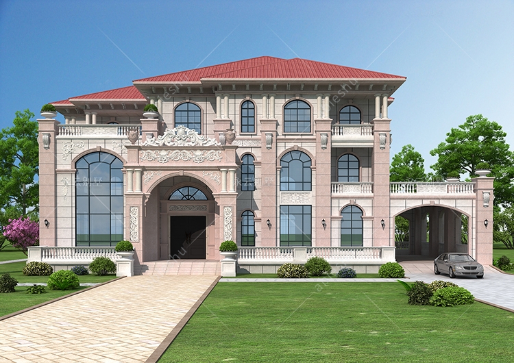 海南东方市欧式风格占地500平米三层豪宅大气别墅私人定制效果欣赏