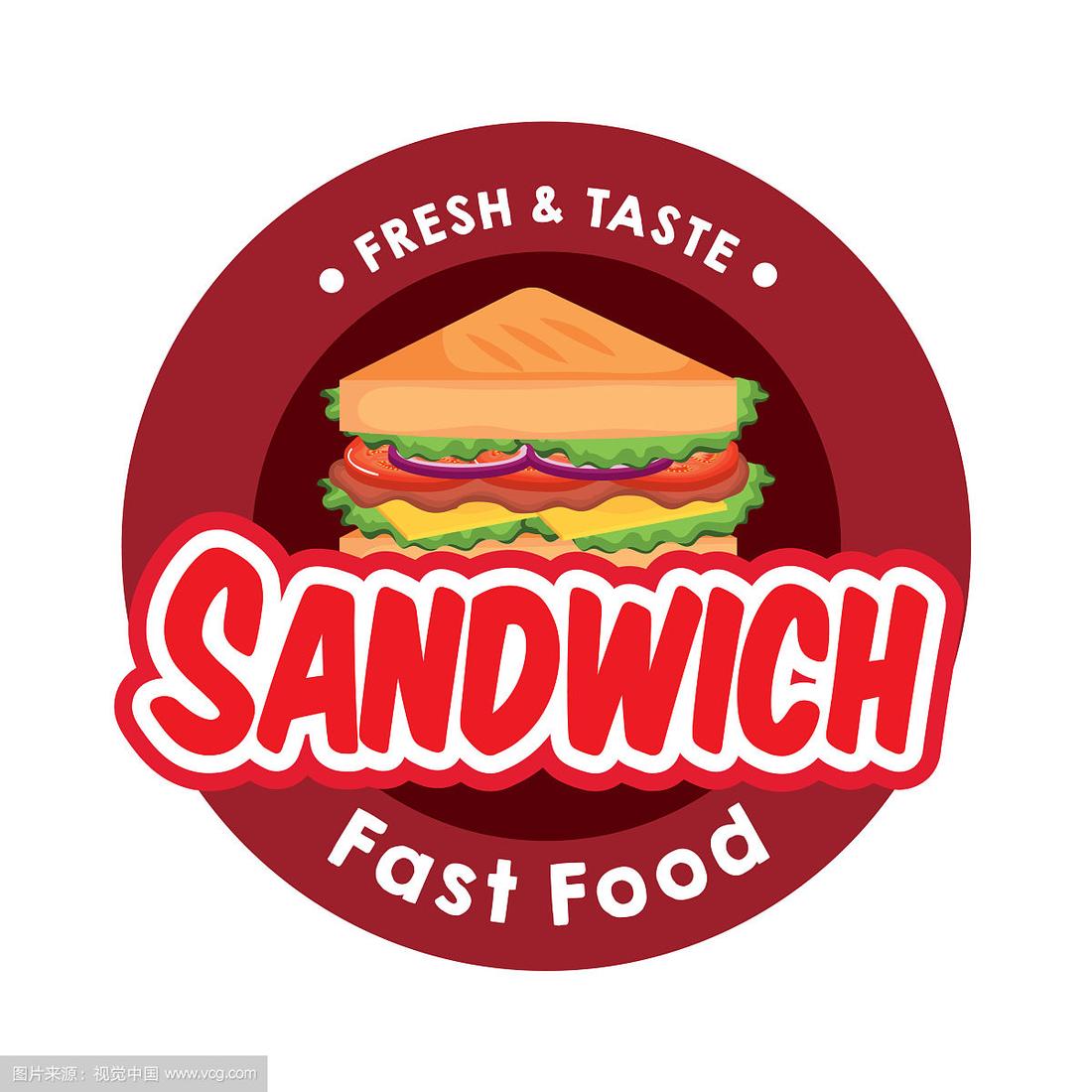 美味的三明治快餐