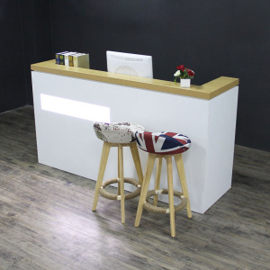 环保免漆板收银台柜台吧台简约现代时尚服装店柜台公司前台接待