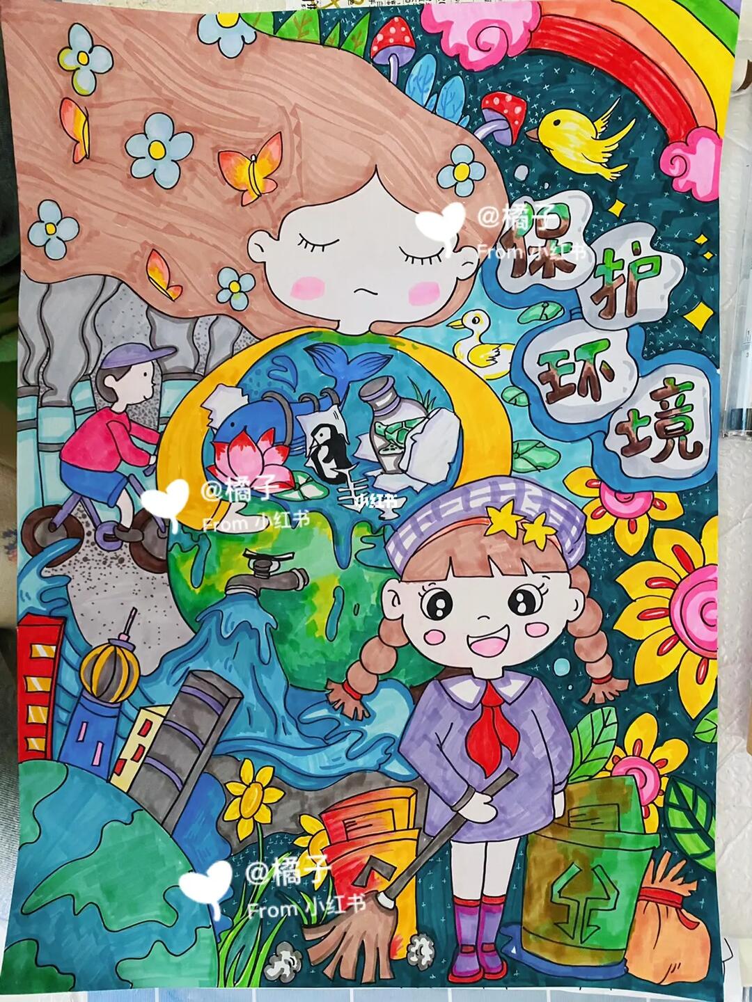保护环境主题绘画