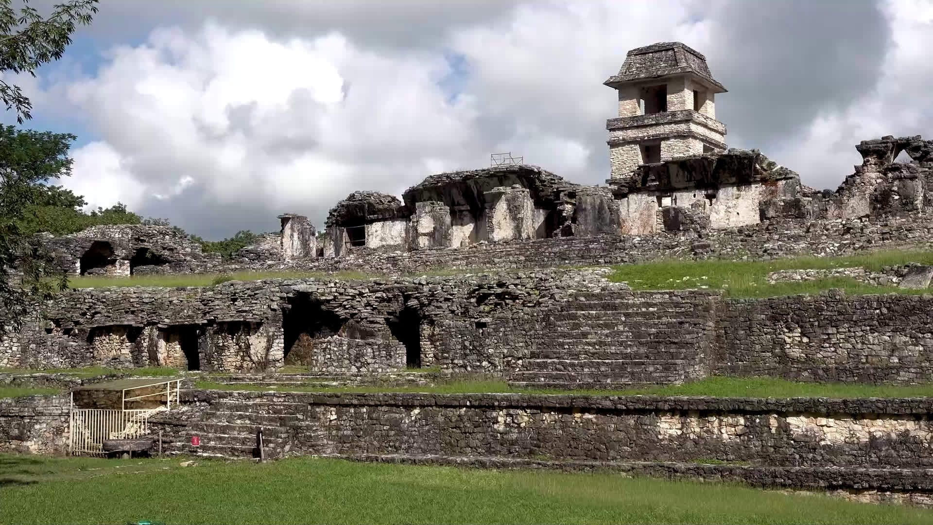 墨西哥著名玛雅文化遗址帕伦克(palenque)高清风光视频