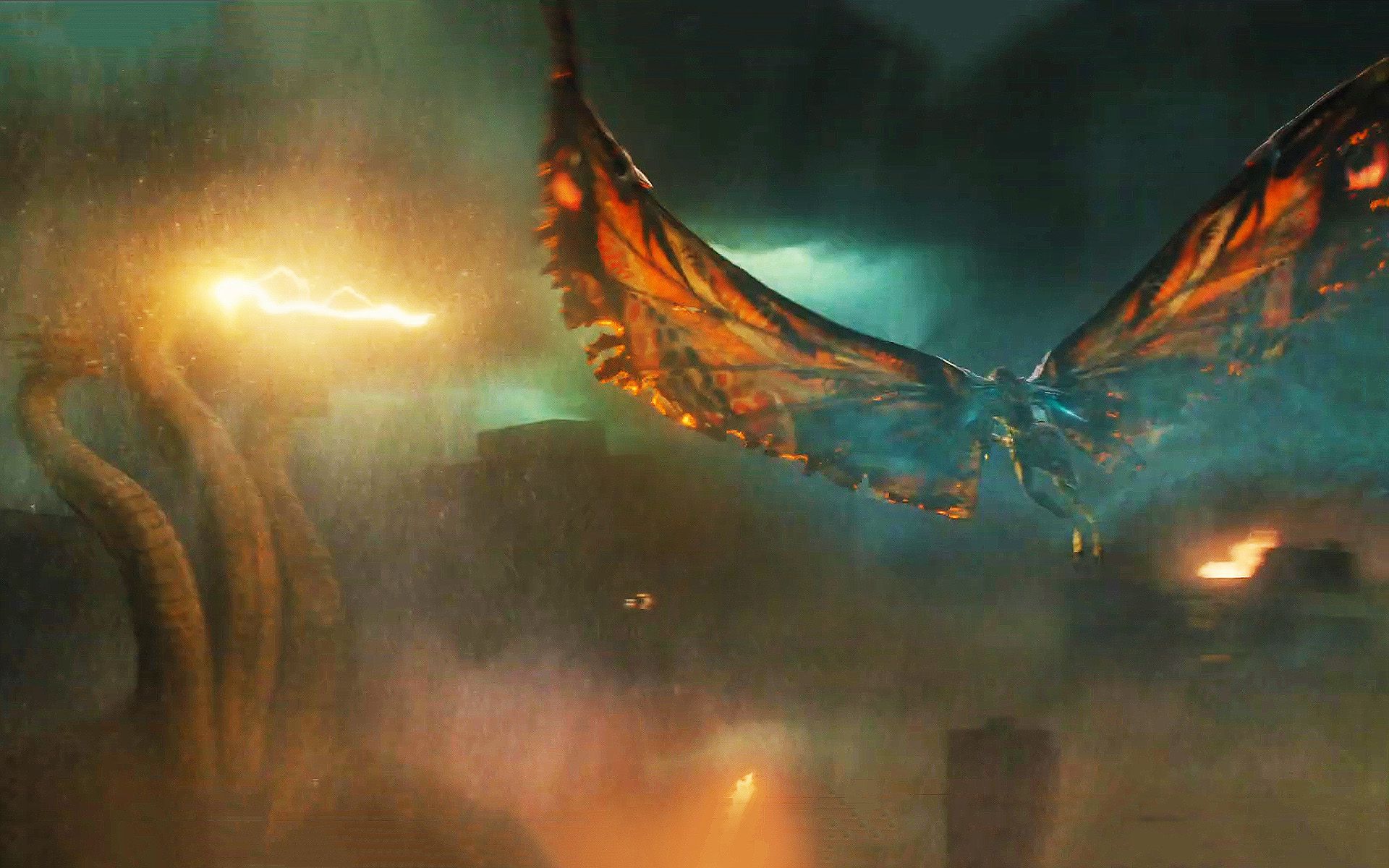 哥斯拉2全新预告基多拉狂射魔斯拉帅爆