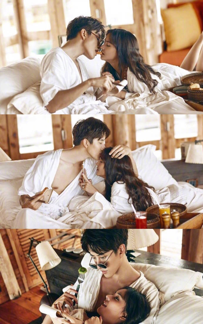 mike & aom 在马尔代夫携手拍摄了一本蜜月写真 粉红满满配一脸