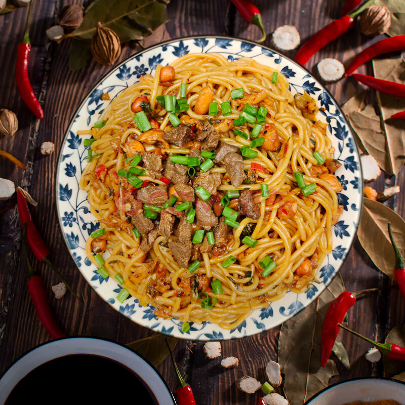 宜人家南昌牛肉拌粉盒装早餐速食带调料包牛肉拌粉懒人食品江西特产
