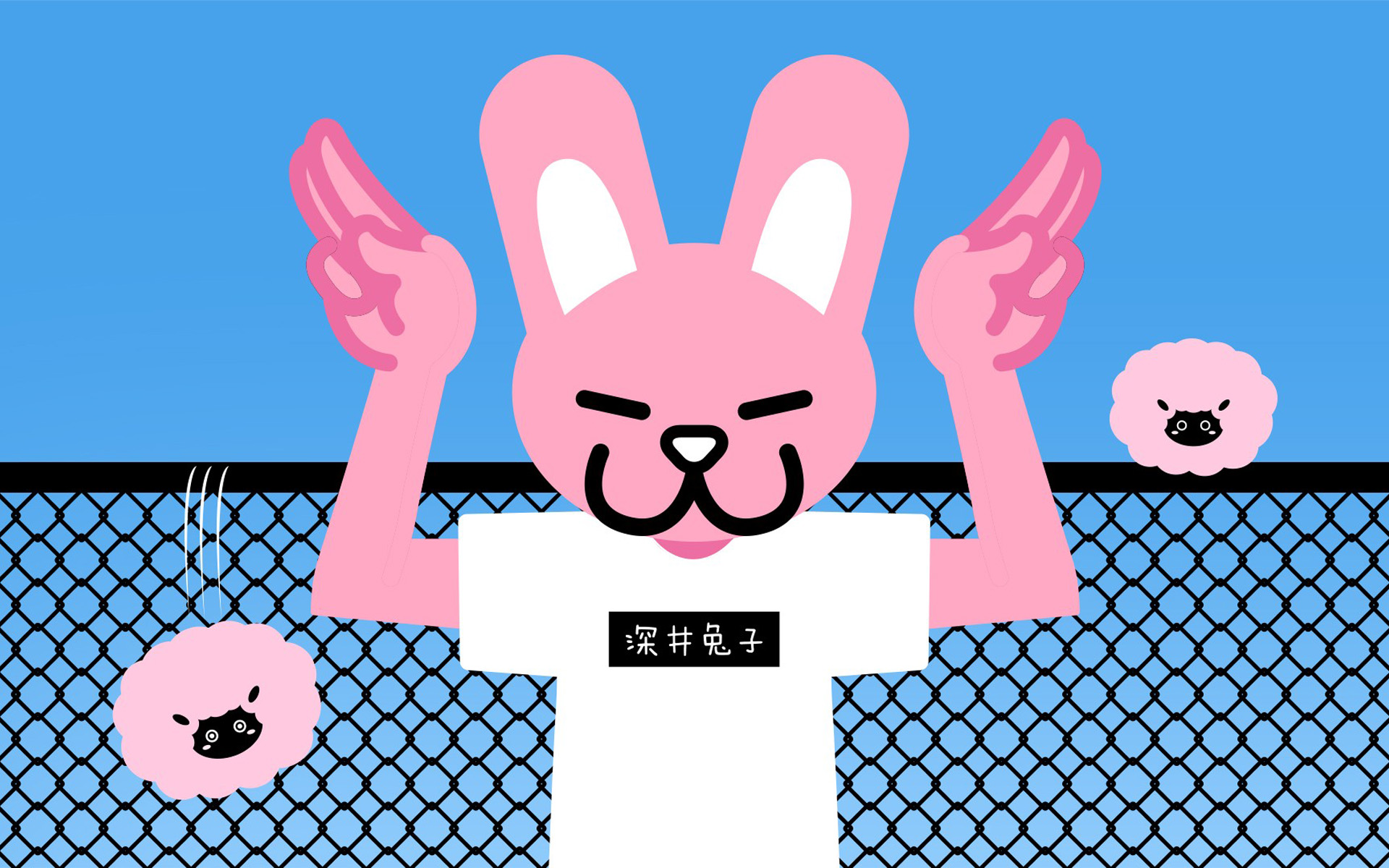 深井兔子可爱卡通图片桌面壁纸