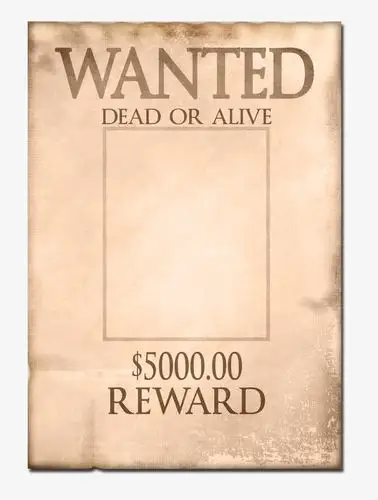 褐色通缉令素材免抠