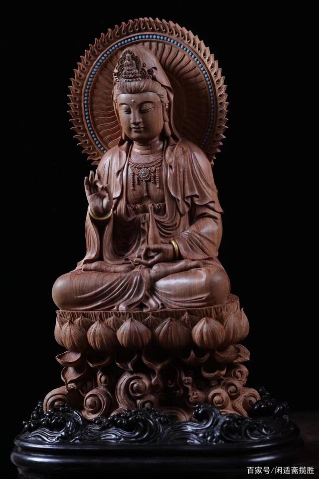 雍容高贵,圣观音,老山檀香,木雕摆件