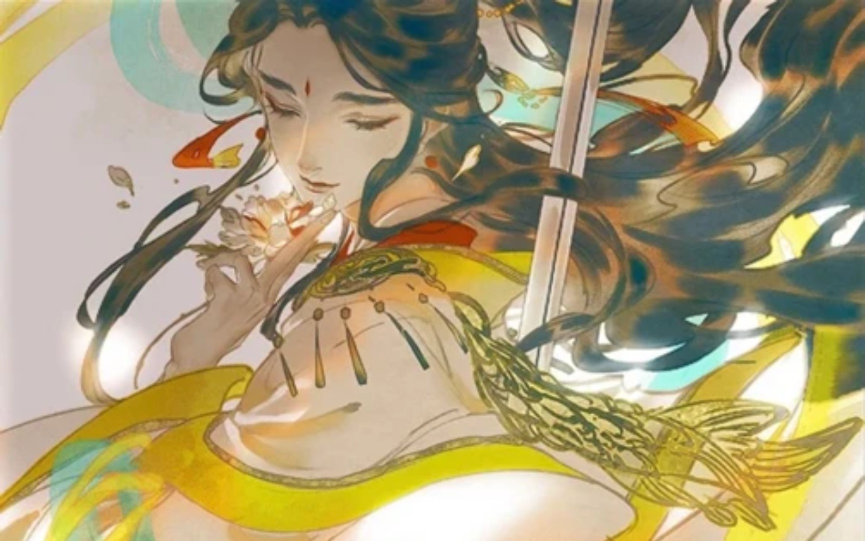 【白止】悦神 花冠武神,一手执剑一手拈花,坐拥灭世之力,而不失惜花之