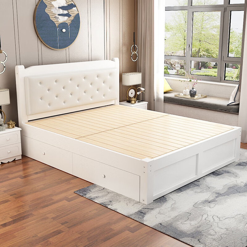 35米床松木床单人床1.