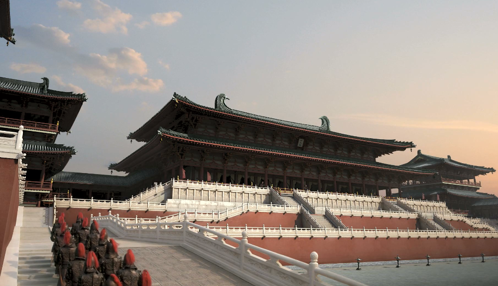 唐朝宫殿-皇宫外景 大气丝绸之路 唐朝古建 宫殿