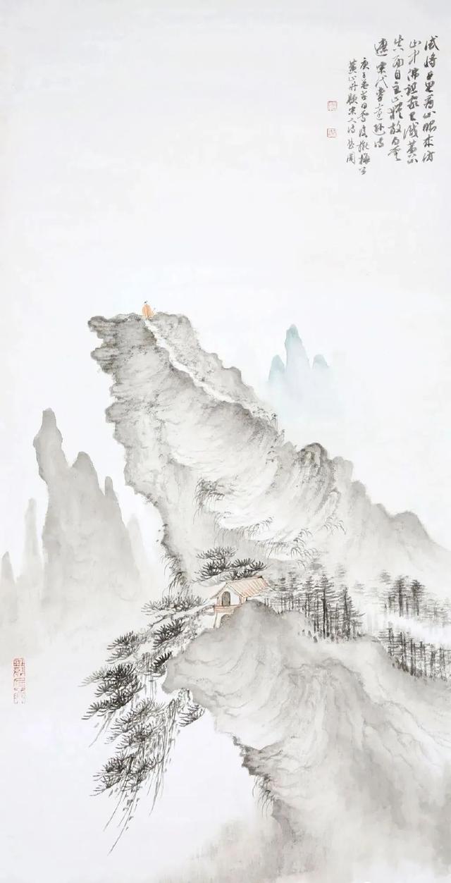 一组淡雅的山水画