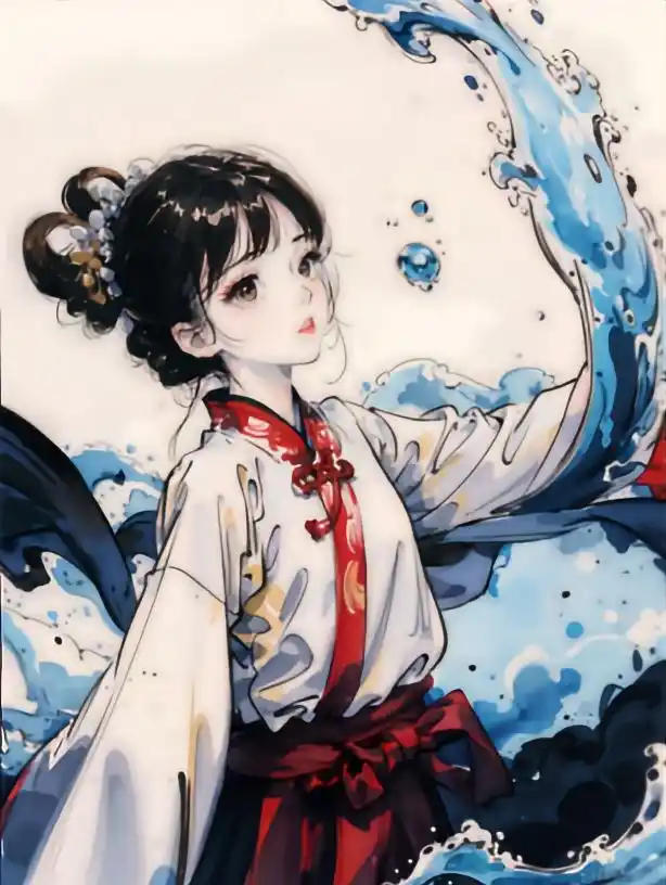 二次元水墨汉元素