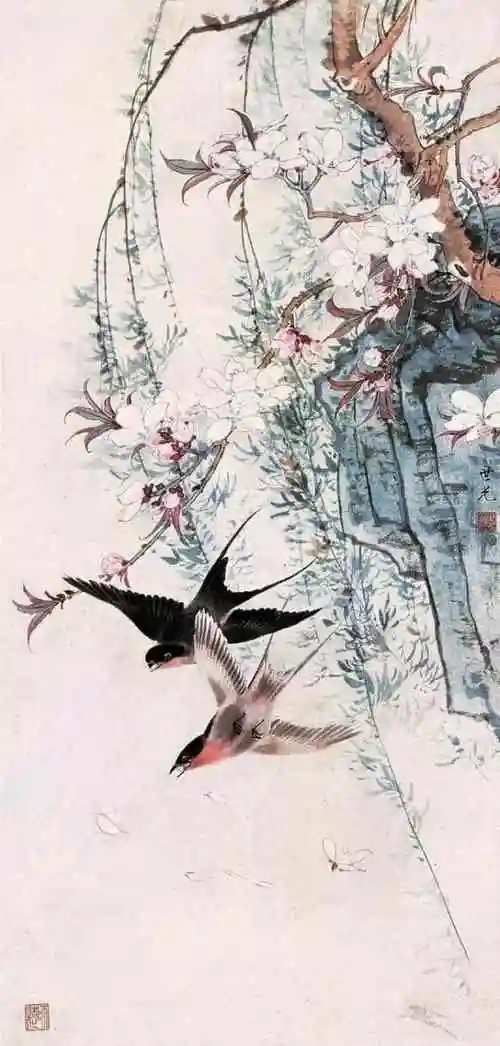 春天里微风燕子斜国画名家笔下的翩翩飞来燕