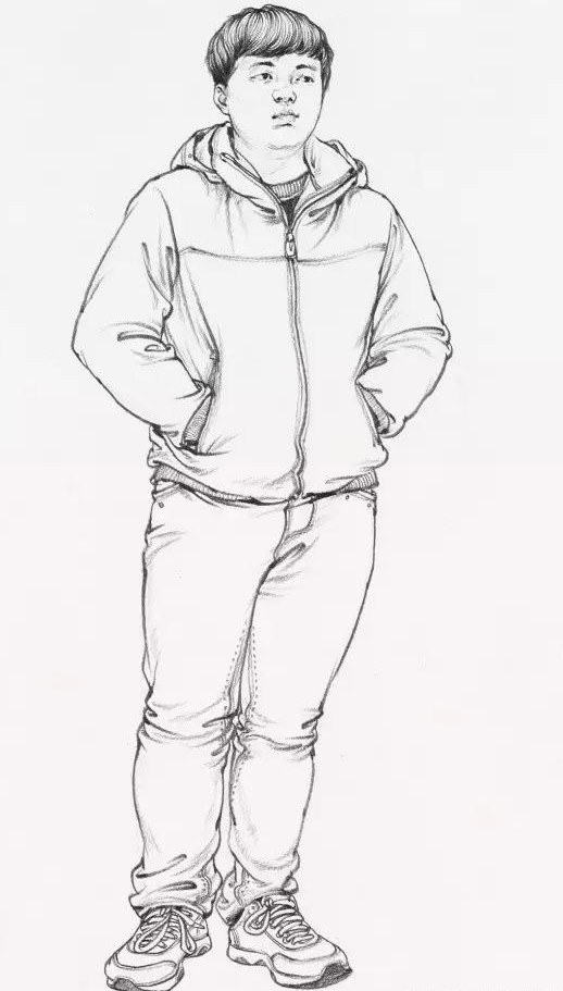 连续不同的临摹角度速写全部角度