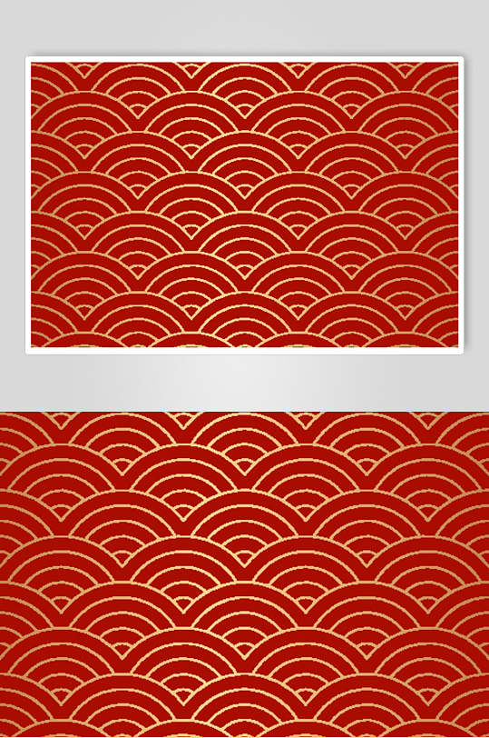 红底中国风底纹素材