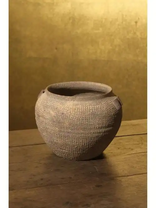 唐物战汉布纹双系土陶罐