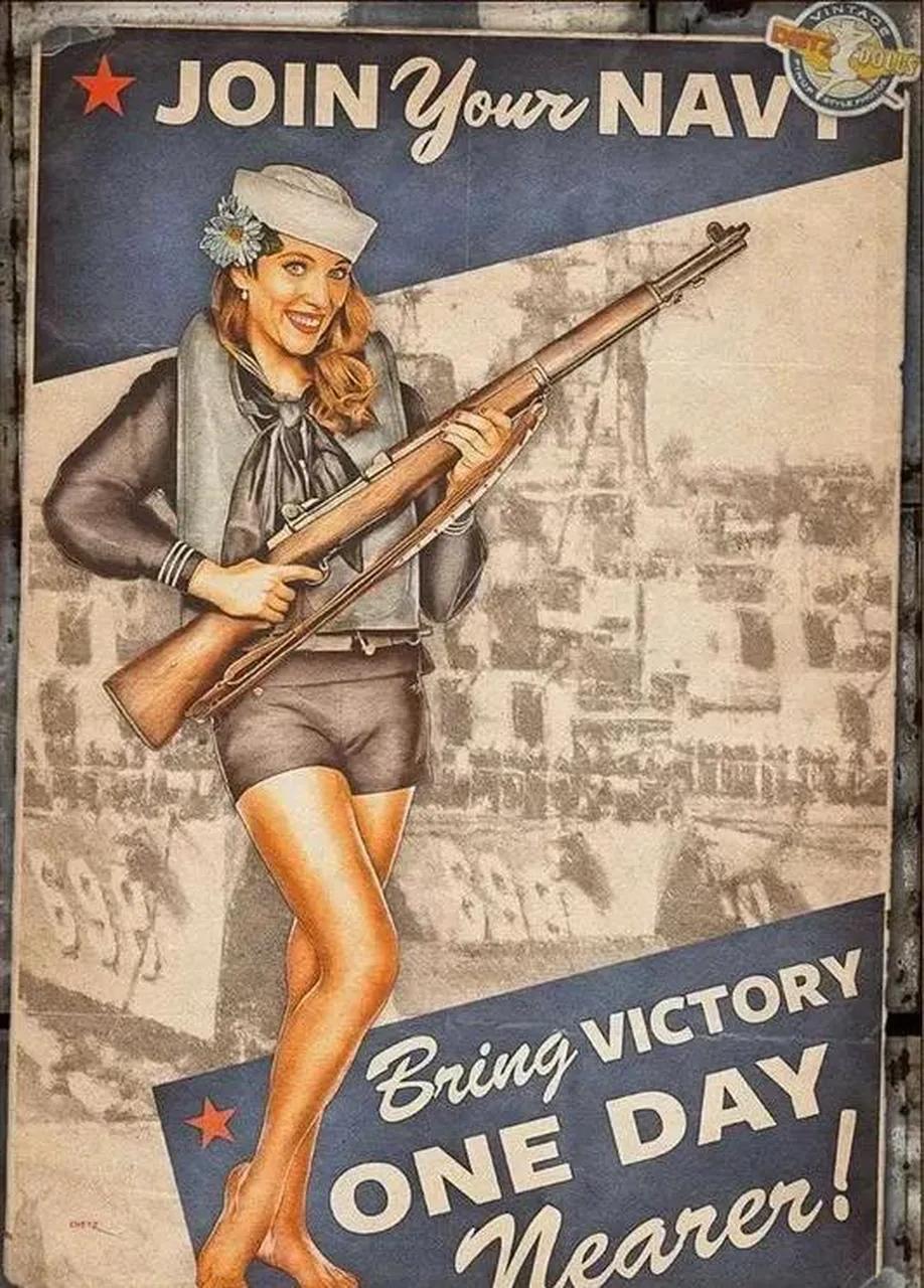 二战时美国征兵海报:让美国小伙看的脸红!_日本_美军_军队