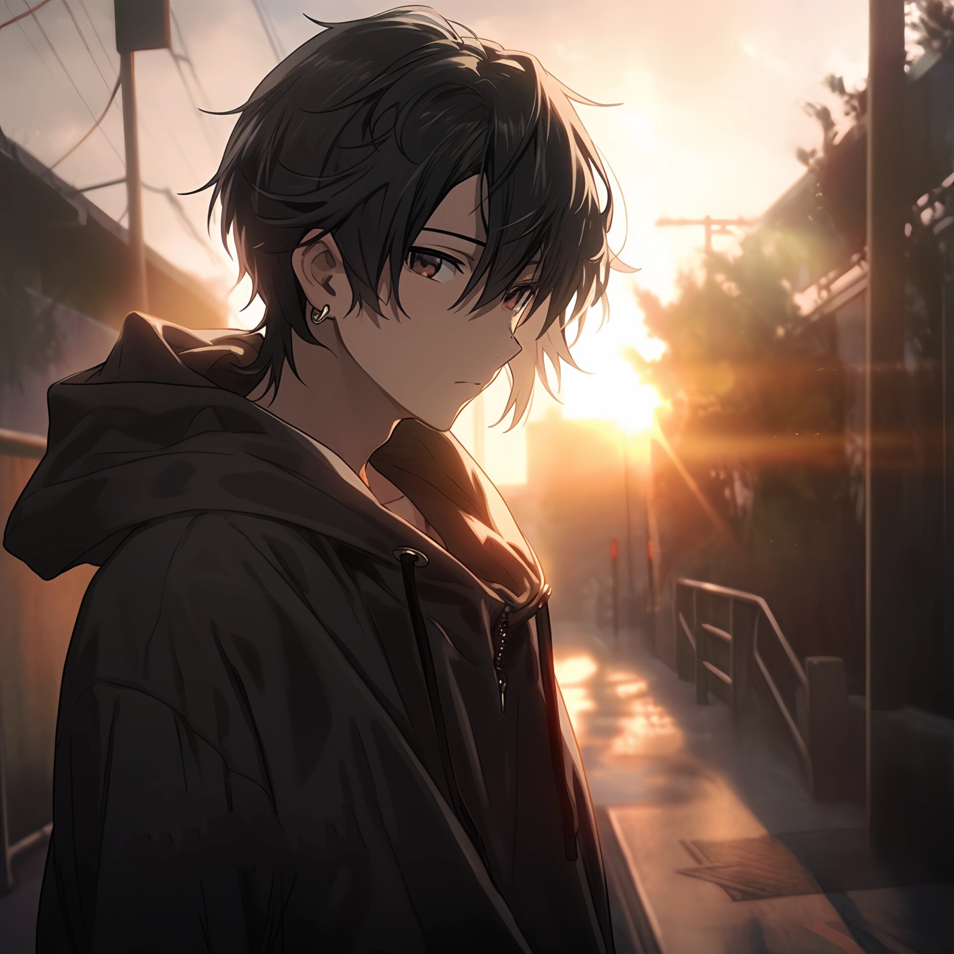 动漫头像|黑发男头(2)